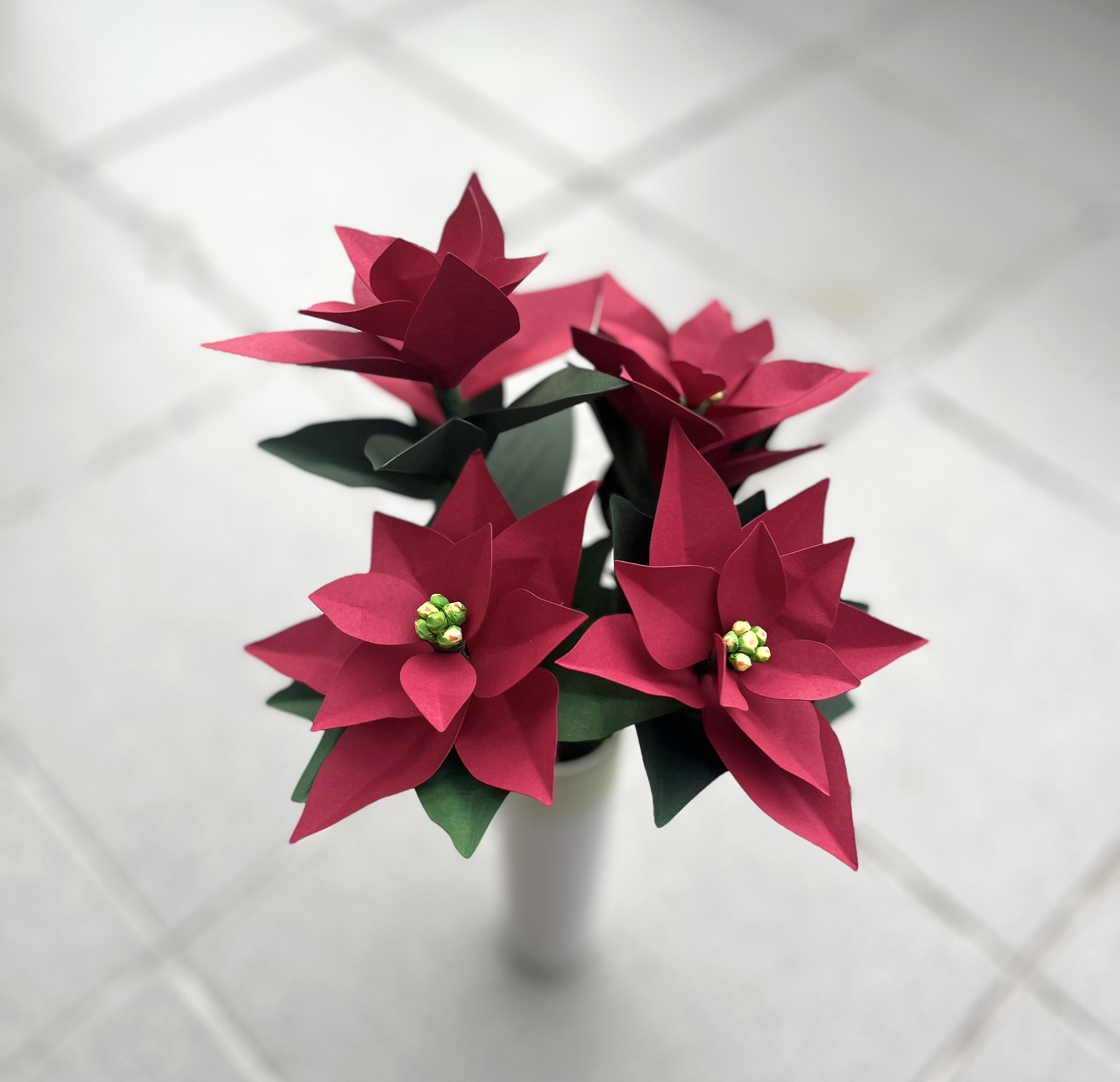 Paper flowers . poinsettia - Image 4