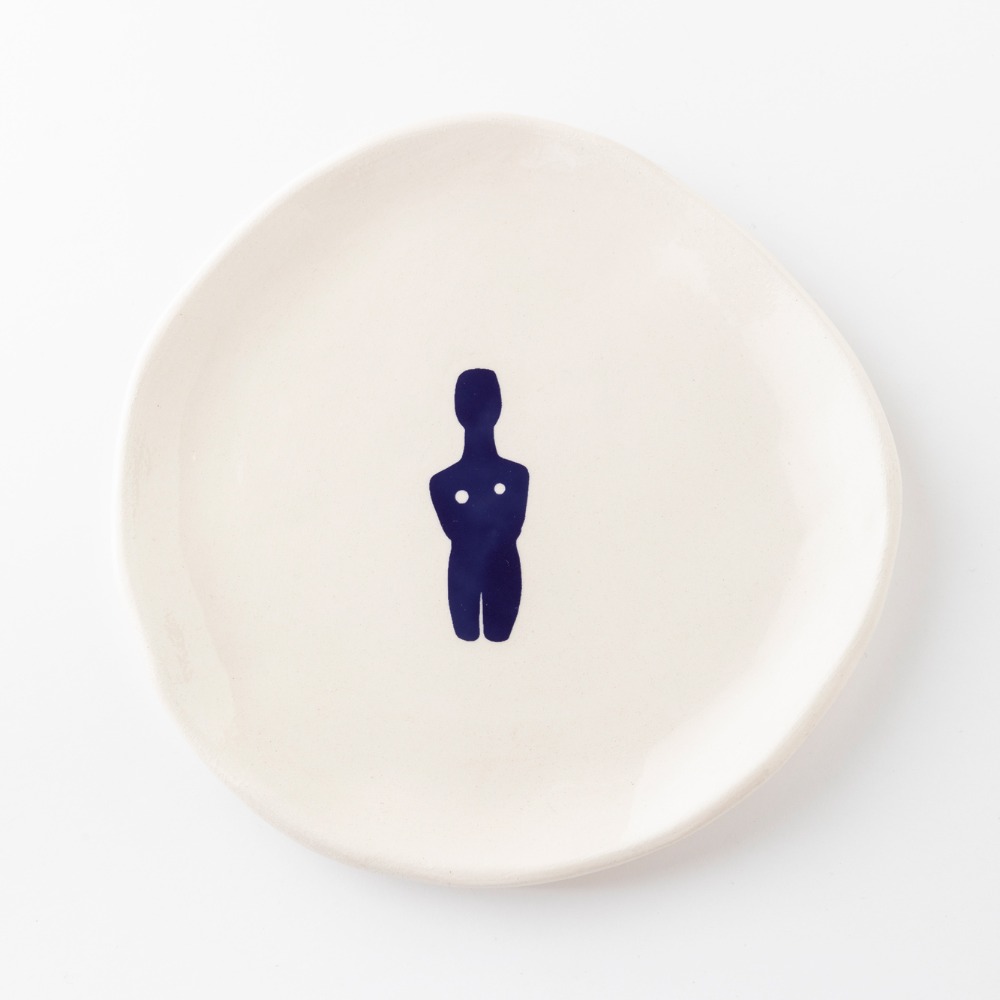 CUT & PASTE - CYCLADIC FEMALE CERAMIC PLATE - Image 2